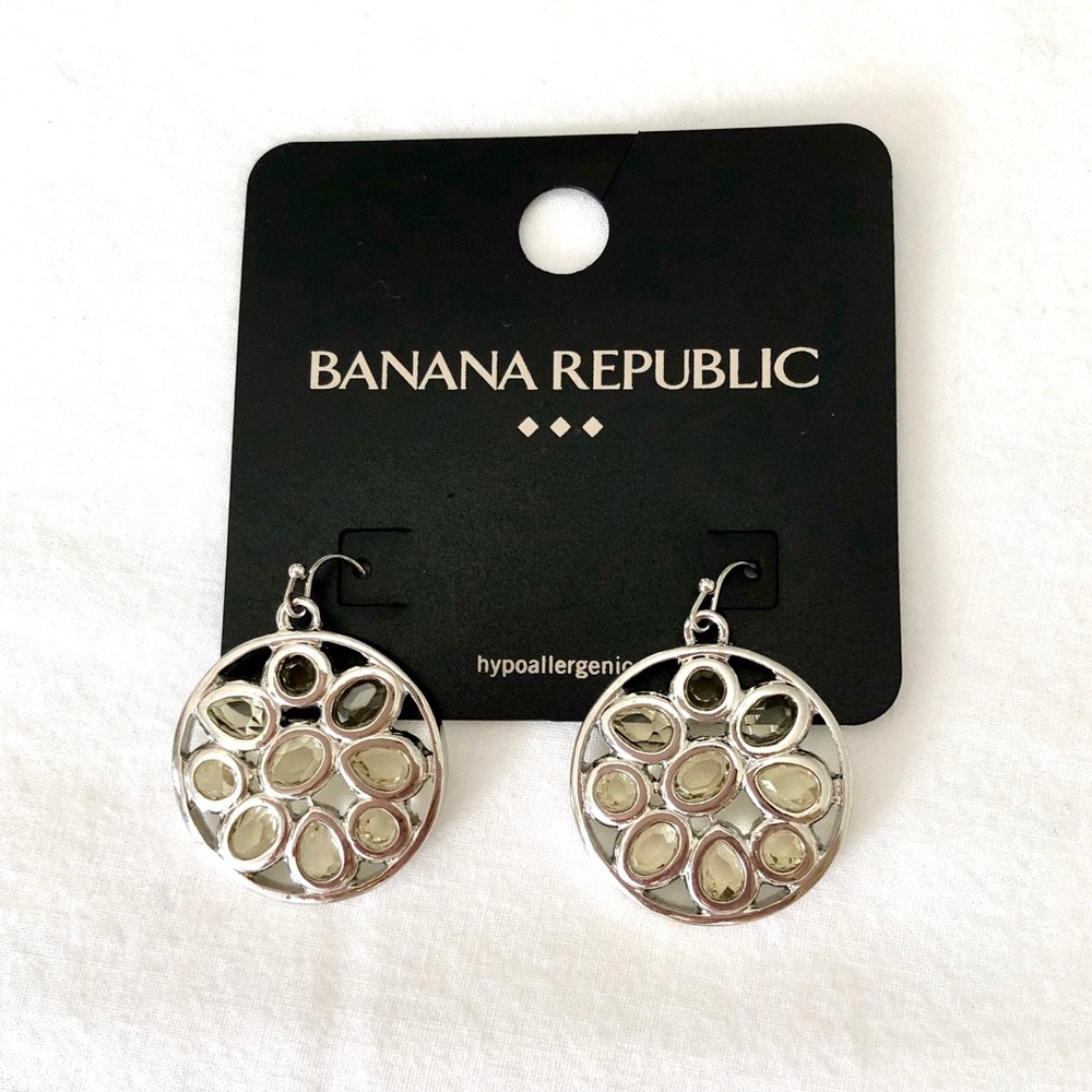 Banana Republic "Stone Filigree" earrings set